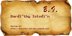 Baróthy István névjegykártya