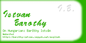istvan barothy business card